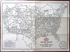 1959 SOHIO UNITED STATES TRAVEL MAP STANDARD OIL OF OHIO PROMO ADVERTISING Z6070