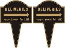 2-Pack Deliveries Sign with Arrow Right, Yuntarda Right Stake-2pcs