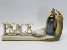 Dickson's Resin Stone Votive Candle Holder, PEACE, Holy Family, CHCD-220