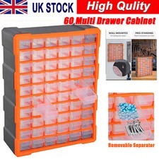 60 Multi Drawer Parts Storage Cabinet Unit Organiser Workshop Garage Tool Box UK