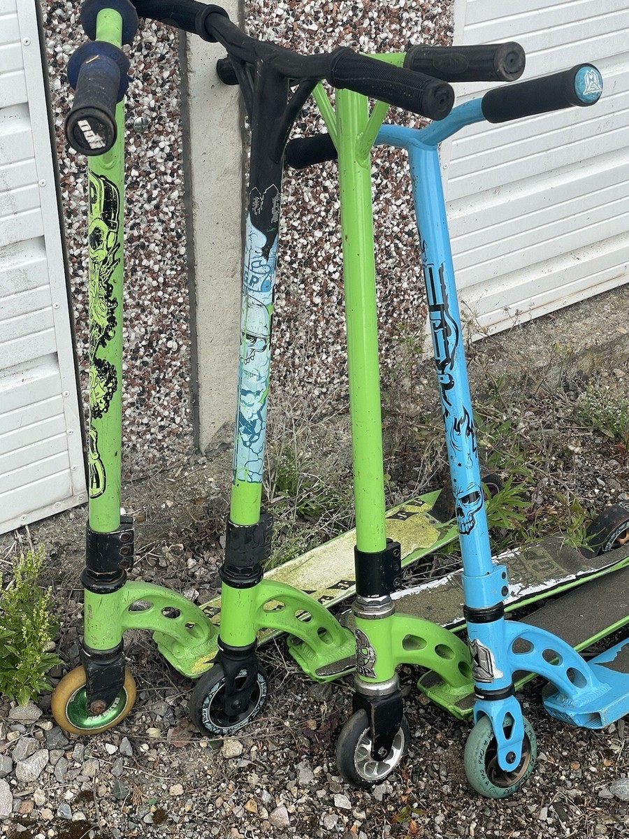 Joblot of 4x Original MGP Stunt Scooter - 1x Blue 3x Green / Kids