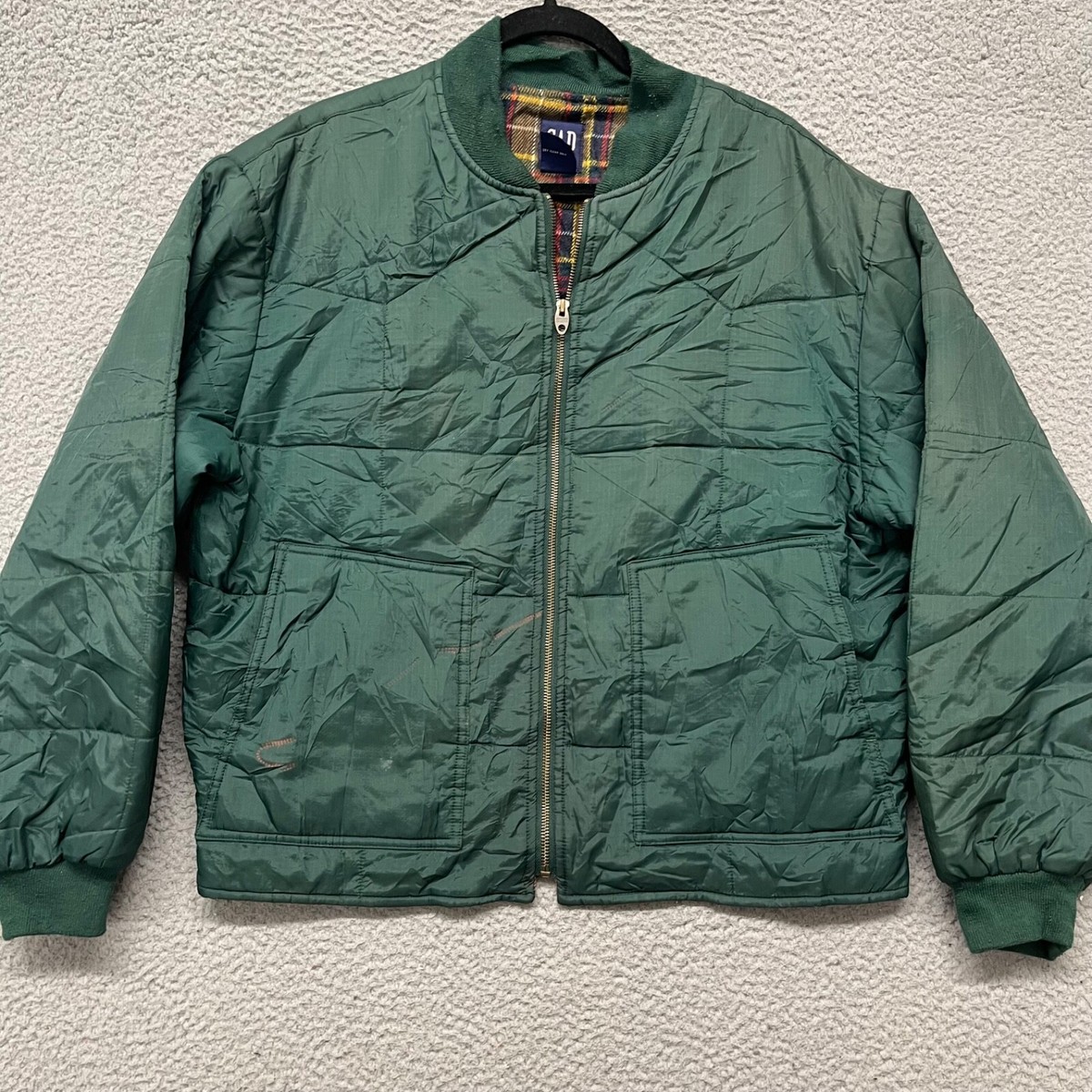 Gap Wool Bomber Jacket Vintage Y2K GAP Bomber Jacket Mens L