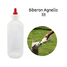 Biberon bottiglia per allattamento agnelli pecore capre da 1 lt latte