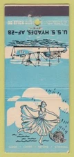 Matchbook Cover - USS Hyades AF-28 girlie Navy 30 Stick