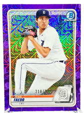 2020 Bowman Chrome Alex Faedo SP #/250 Purple Mojo Rookie Parallel #BCP-158 A17