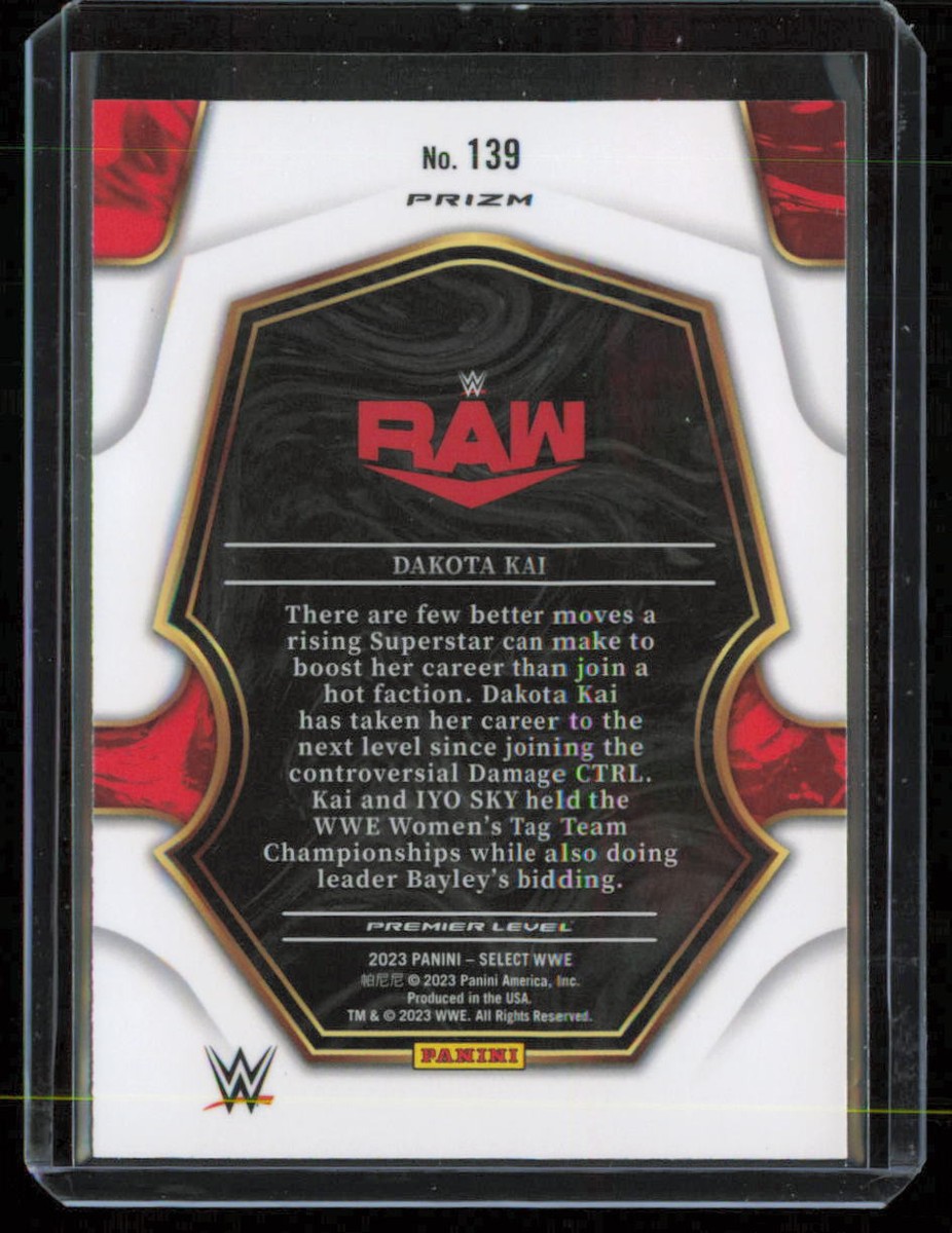 Dakota Kai 2023 WWE Panini Select #139 Premier Tricolor Prizm SP