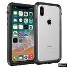 For Apple iPhone Xs X Clear Back Waterproof Case Shockproof w/ Screen Protector