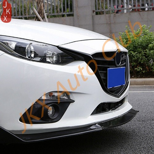 Glossy Black Front Bumper Grille Side Cover Trim For Mazda 3 Axela 2014-2016 - Picture 5 of 7