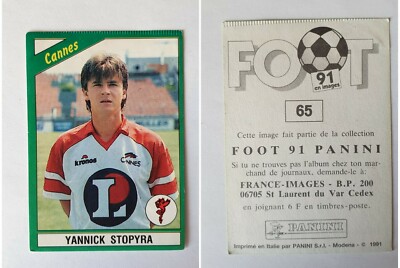 Sticker Panini Foot 1985 – Yannick Stopyra (Toulouse) N°325 – Neuf, Non Collé