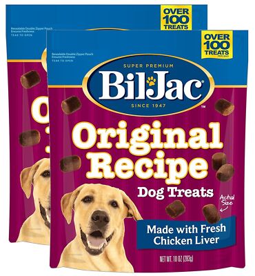 Bil Jac Premium Dog Treats 1.25 lb Pack of 2 Low Fat Training Rewards