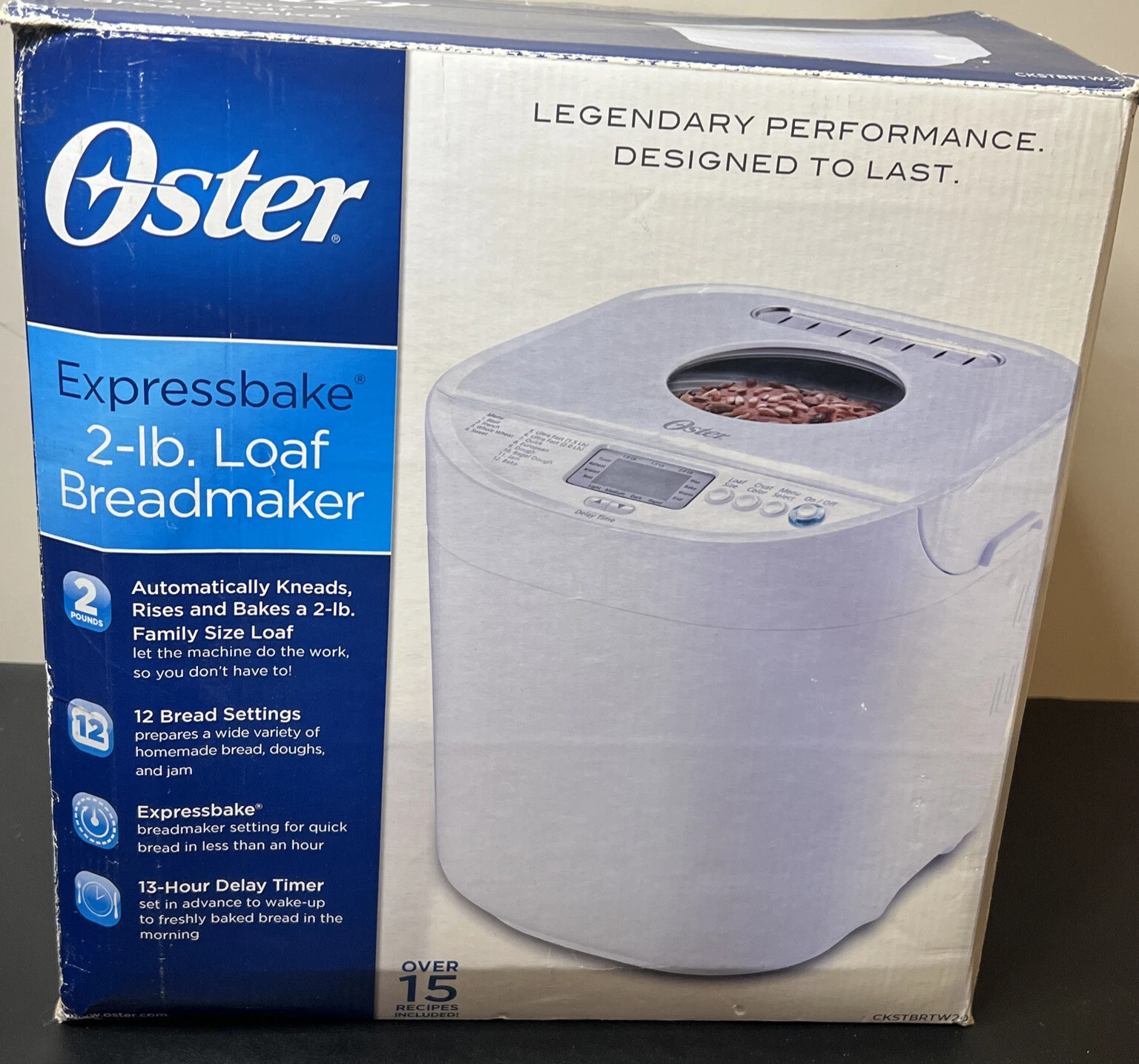 Oster Expressbake Breadmaker, 2-lb. Loaf Capacity, 2 lb, White/Ivory
Opens in a new window or tab