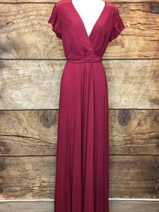 burgundy wrap maxi dress