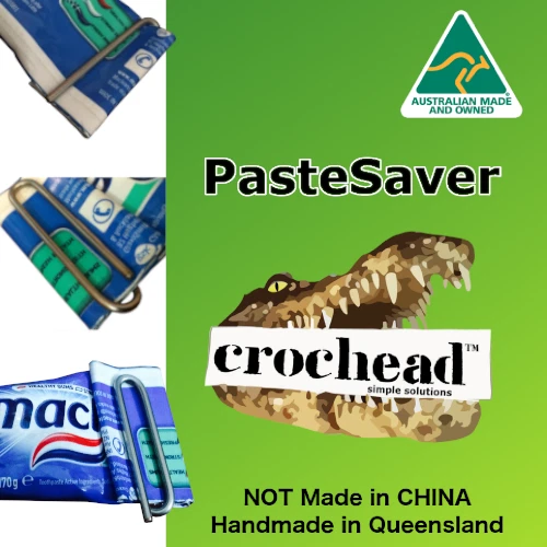Stainless Steel Toothpaste Tube Clip - Crochead PasteSaver - Picture 1 of 3