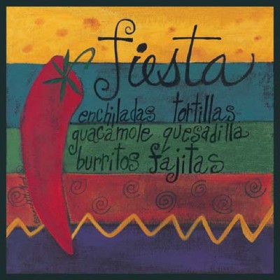 Art Print, Framed or Plaque by Bernadette Deming - Fiesta - BER142-R