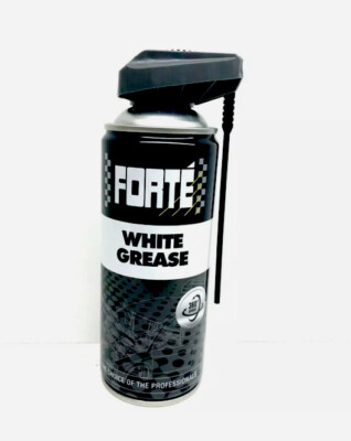 2 x Neu Forte White Grease 400ml Spray Schmiert Schlösser Scharniere Drehzahnräder PTFE