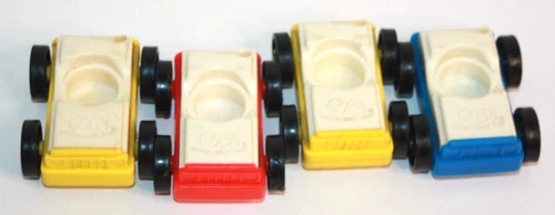 Fisher Price Little People 930 Parking Garage Car Lot Set 4 White Top Vintage