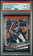 2023 Panini Donruss Optic #41 Kevin Durant Black Velocity /39 PSA 8.5