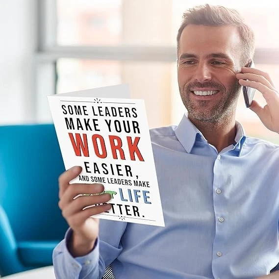 Funny Boss Thank You Card - Perfect Boss's Day Gift | Tarjeta Gracias Jefe... - Image 4 of 4