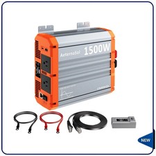 1500W Pure Sine Wave Inverter Converter 12V DC to 110V 120V AC Remote Control