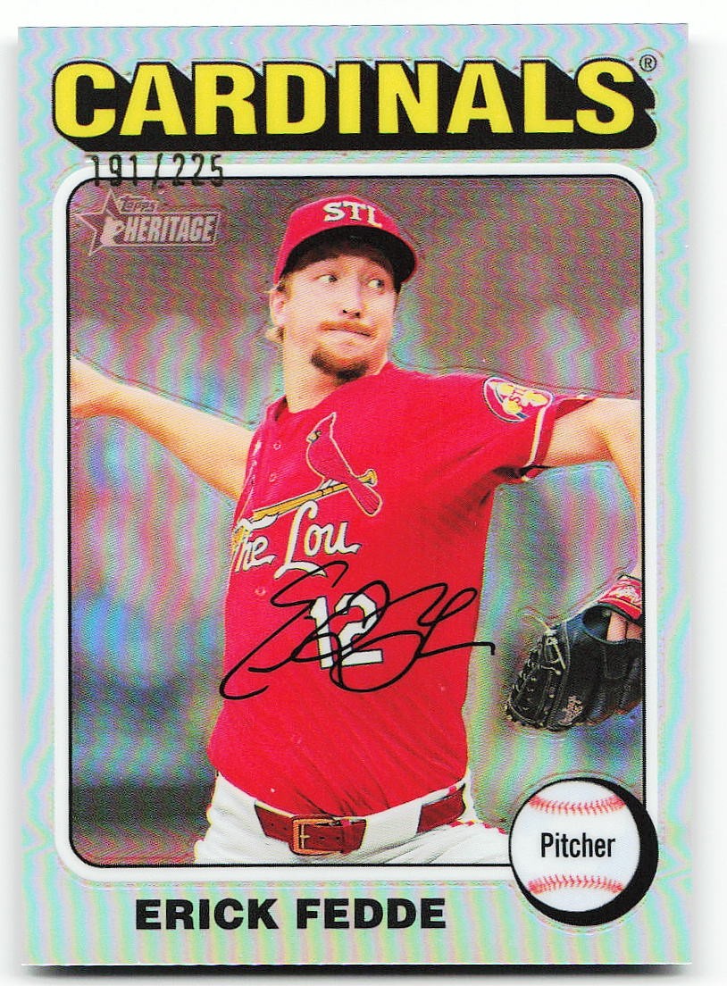 2024 Topps Heritage High Number - Erick Fedde #533 Chrome Silver Border /225