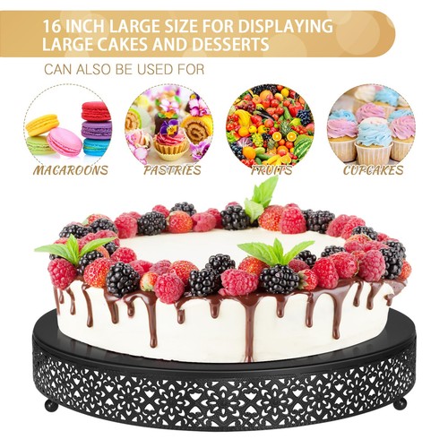 Wenqik Cake Stand 16 Inch Round Metal Cupcake Dessert Wedding Cake Stand Cook - Picture 3 of 6