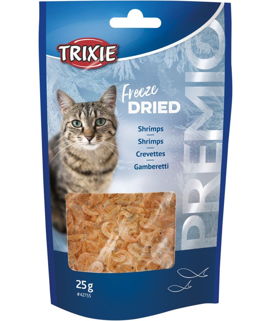 Stock 6x Trixie Premio Gamberetti 25g - Snack Naturale per Gatti