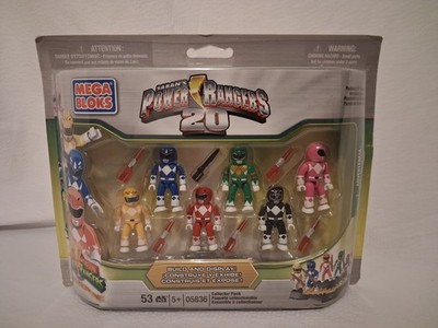 Mega Bloks Power Rangers 20th Anniversary 53 Peice Set New. Original Rangers.