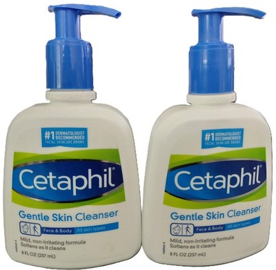 Cetaphil Gentle Skin Cleanser, Hydrating Face Wash & Body Wash 8 fl oz. *2PACK*