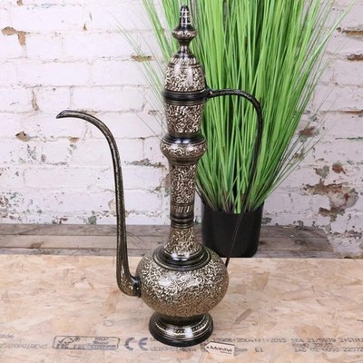 Aravalli Aftaba Messing Araber Kanne Vase Ornament 76cm Marokkanisch Wohndeko Geschenk