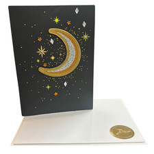 Papyrus Gemmed Celestial Moon Blank Card Greeting Card