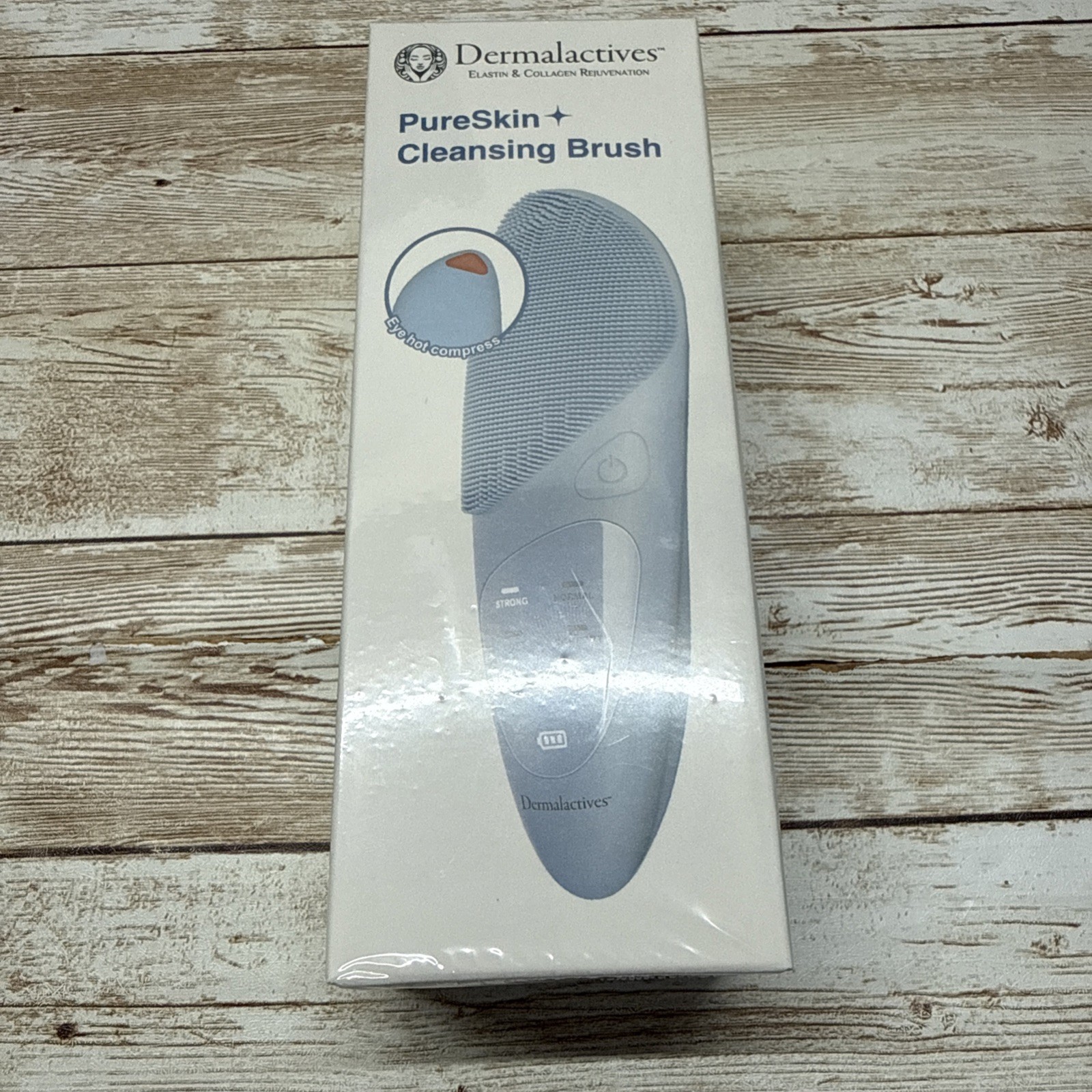 DERMALACTIVES PURE SKIN CLEANSING BRUSH WITH EYE COMPRESS FE