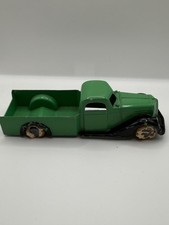 Vintage Tootsietoy Green Pickup Truck 6" Die Cast Metal Toy Made in USA