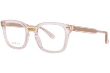 Gucci GG0184O 013 Eyeglasses Frame Transparent Pink Full Rim 50-mm
