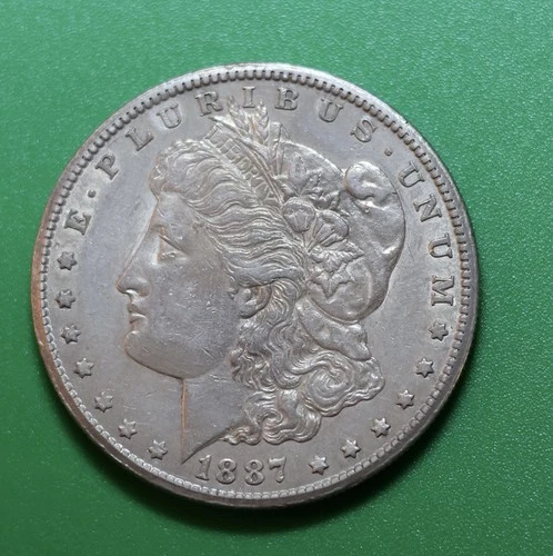 1887-S Morgan Silver Dollar Sharp KEY DATE AU Outstanding Coin