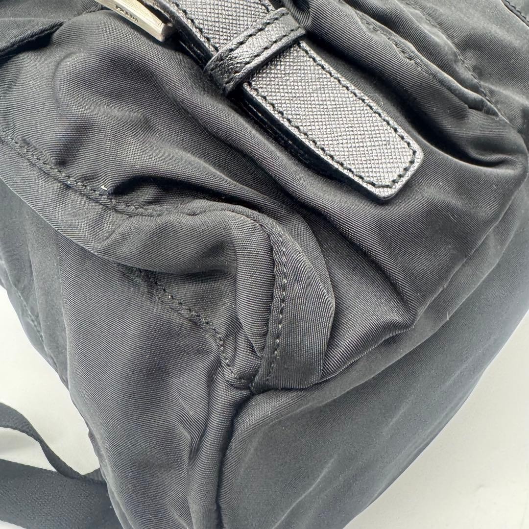 PRADA backpack Saffiano leather triangular logo b… - image 10