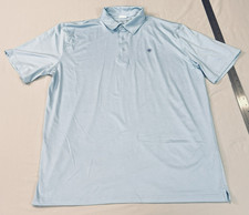 Ariat Tek Polo Shirt Mens Large Blue Golf Stretch Breathable Beach Western EUC