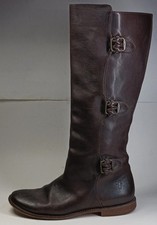 Frye Paige 3 Buckle Dark Brown Riding Boots Size 7 B 77066 4003 H 08