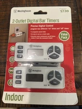 Westinghouse 2-Outlet Digital Bar Timers Indoors New And Sealed Free Shipping