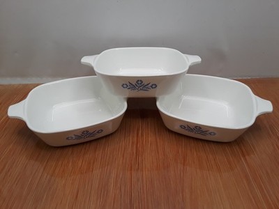 Pyrex Corning P-41-B Petite Pans Cornflower Set of 3 ECU