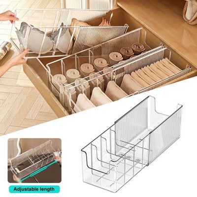 Space Saving Lingerie Organizers Adjustable Drawer With Multiple Compartment
