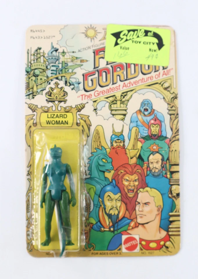 Figura de acción Mattel Flash Gordon Lizard Woman 1979 de colección sellada con estuche de acrílico Foto 2 de 4