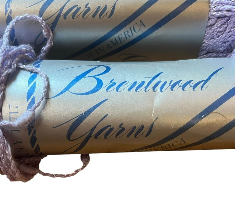 Винтажная экзотическая пряжа Brentwood 2 мотка лаванда 70 ярдов каждый - Изображение 2 из 4