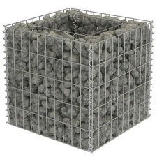 vidaXL Gabion Raised Bed Silver Galvanized Steel Standard