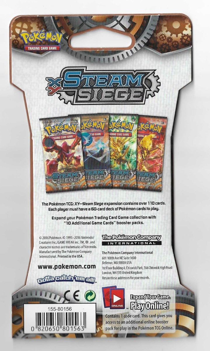Steam Siege XY Sleeved Booster Pack Gardevoir New Factory Sealed