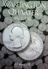 He Harris Washington Quarters Coin Folder 1965-1987 Album Book 8HRS2690 New
