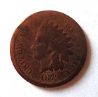 Antique 1879 USA Indian Head Cent Penny, Small Letters
