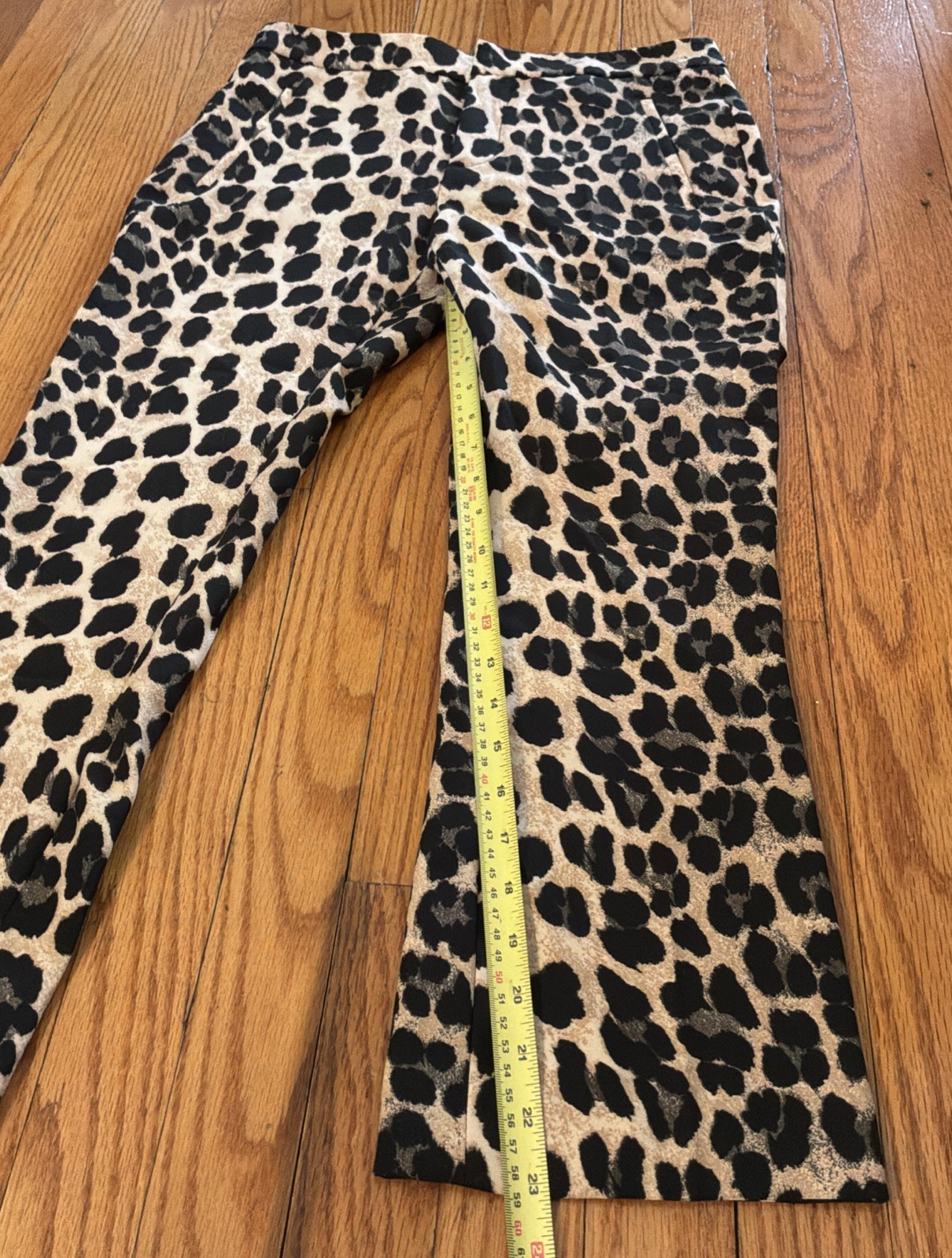 Zara Basic Mini Flare Leopard Pants Stretchy Wome… - image 9