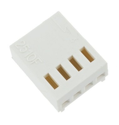 10 x 4-Way Straight PCB Crimp Housing 2.54mm (Molex KK Style)
