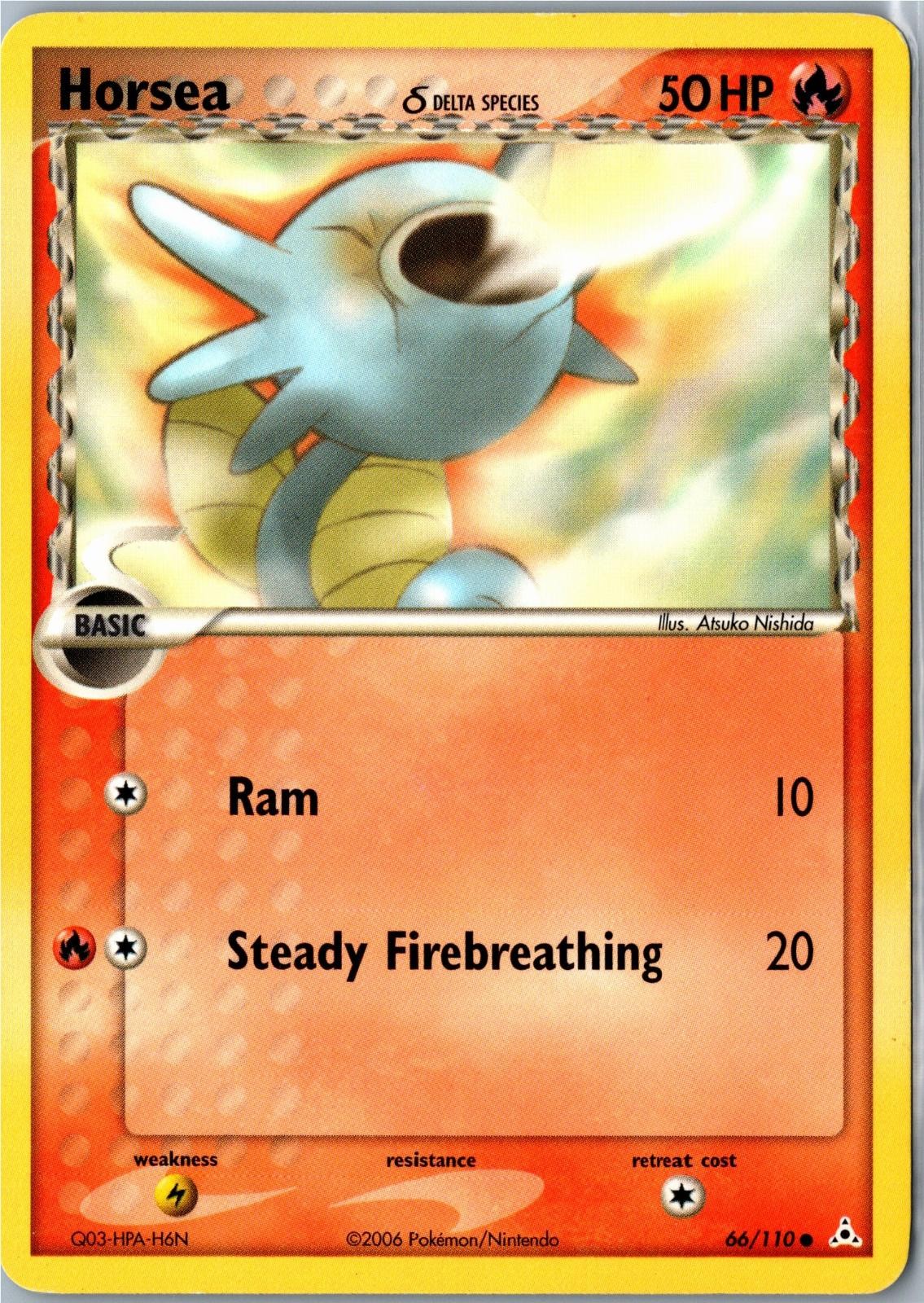 Pokemon Card - Horsea Holon Phantoms 66/110 Common - Vintage
