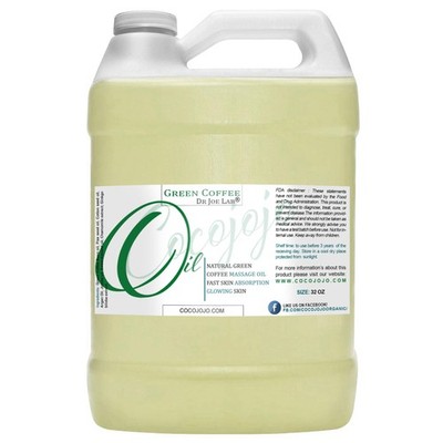 Cocojojo 32 Oz Green Coffee Bean Oil with Flax Seed Oil, Cotton Seed Oil, Arg...